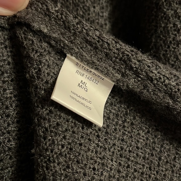 Waffle Knit Open Front Cardigan size M/L - Picture 3 of 7